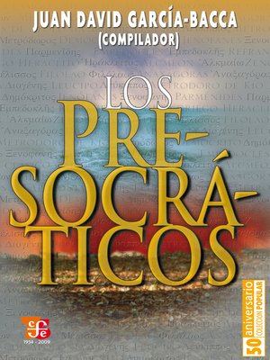 cover image of Los presocráticos